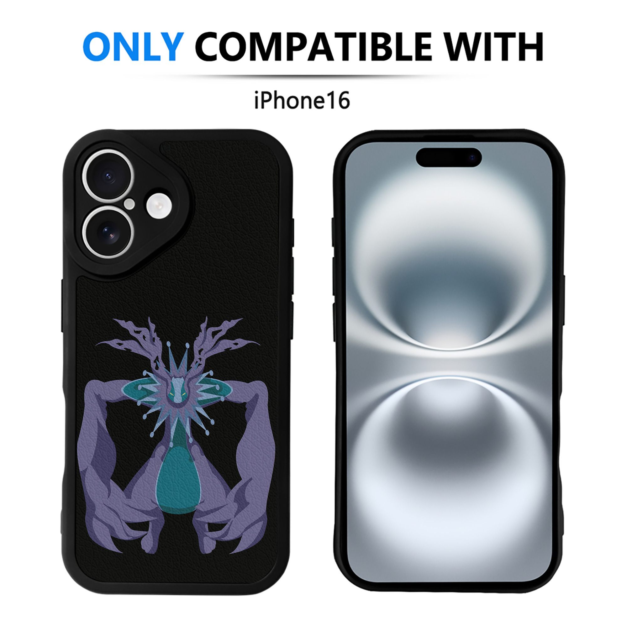 （画像用） Digimon デジタルモンスター/デジモン 【iPhone 16シリーズ対応】シリコンスマホケース（レザー調） 材質：シリコン